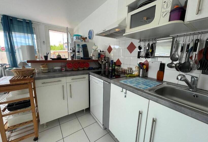 Appartement Climatisé Avec Terrasse à 100m De La Plage, Centre Saint Cyprien, Parking Et équipements