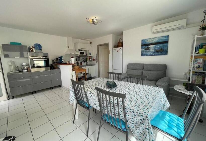 Appartement Climatisé Avec Terrasse à 100m De La Plage, Centre Saint Cyprien, Parking Et équipements
