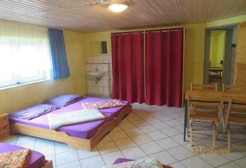 Hostel Waldhaus Am Ferienpark Mehrbett Gruppenzimmer Mit Waschbecken