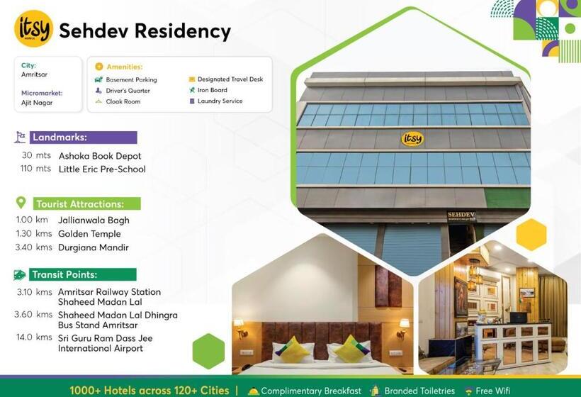 Itsy Hotels Sehdev Residency, Near Golden Temple