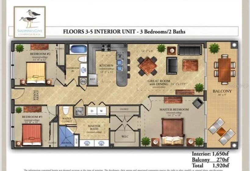 Waterfront 3br 2kings Pool Balcony Beach