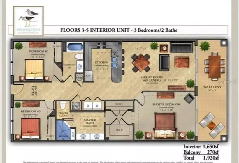 Waterfront  3br   2kings  Pool Balcony   Beach