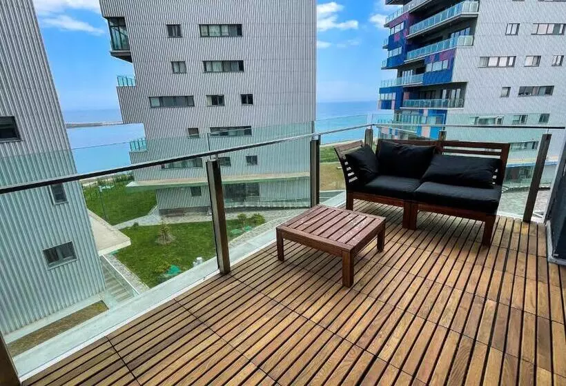 Beachfront Designer Apt, 100 Sqm, 2 Bath, Huge Terrace On The Sea Shore