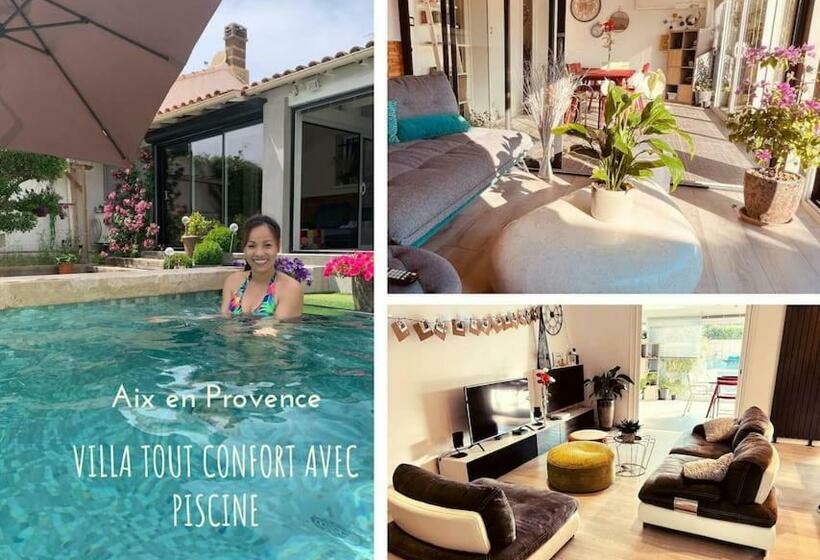 Très Belle Maison Avec Piscine , Proche Centre Ville Aix En Provence