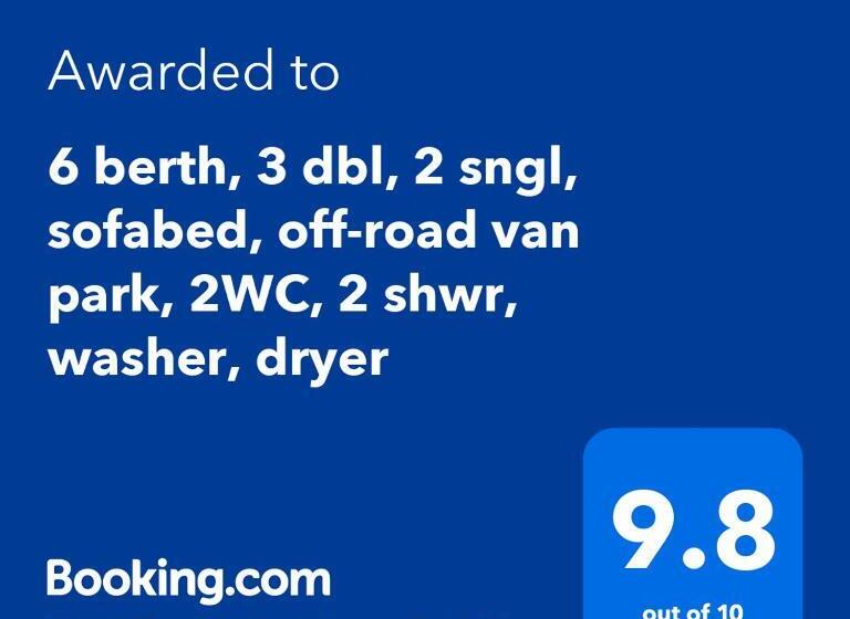 5 Beds, 3 Dbl Bed 2 Sngl Bed Sofabed 2 Shwr 2wc Offroad Van Park Washer Dryer Business Wifi