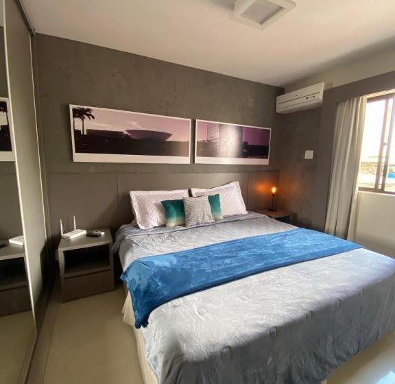 Flat Decoração Náutica C/vista Lago Paranoá