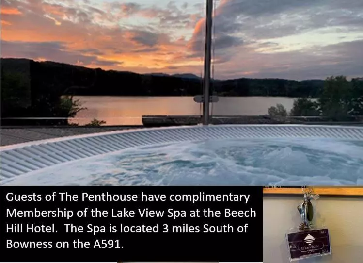 ペンション The Penthouse Bowness Luxury Loft Jacuzzi Bath & Complimentary Lakeview Spa Membership