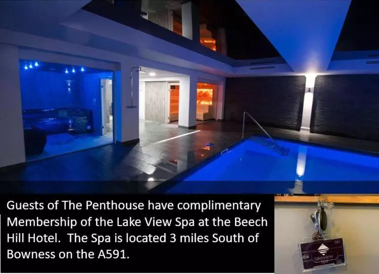 ペンション The Penthouse Bowness Luxury Loft Jacuzzi Bath & Complimentary Lakeview Spa Membership