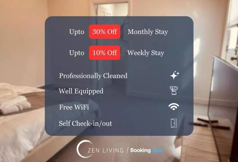 ペンション Studio With Private Entrance By Zen Living Short Term Rental