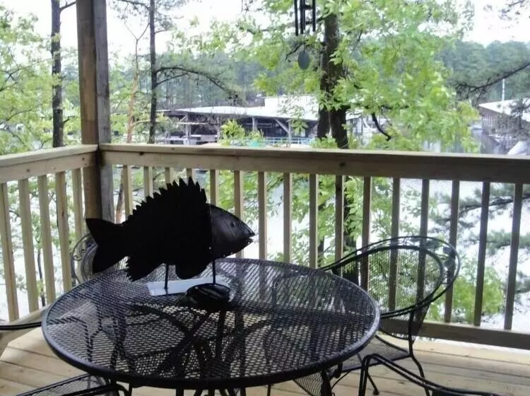 Lake View Two Bedroom, Two Bath Log Sided Cottage With Private Hot Tub Overlooking Lake Ouachita. By