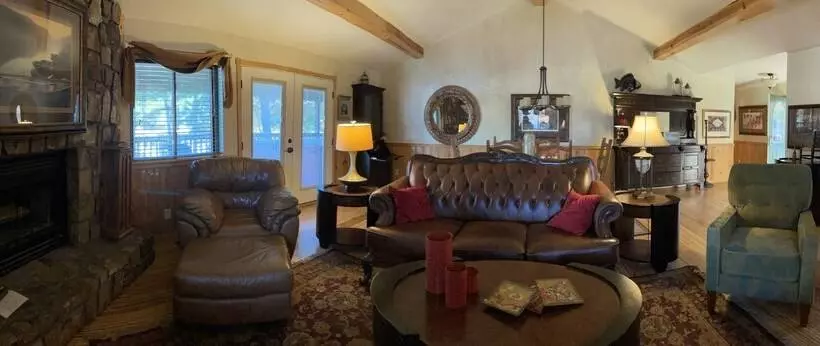 Lake View Two Bedroom, Two Bath Log Sided Cottage With Private Hot Tub Overlooking Lake Ouachita. By