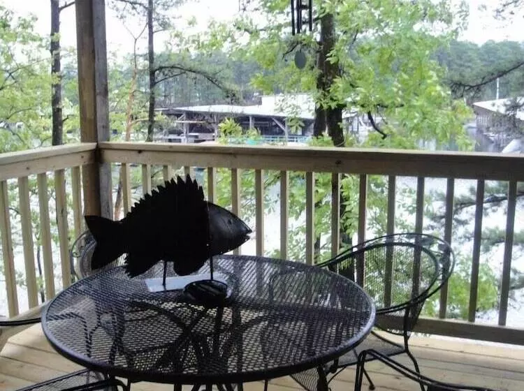 Lake View Two Bedroom, Two Bath Log Sided Cottage With Private Hot Tub Overlooking Lake Ouachita. By