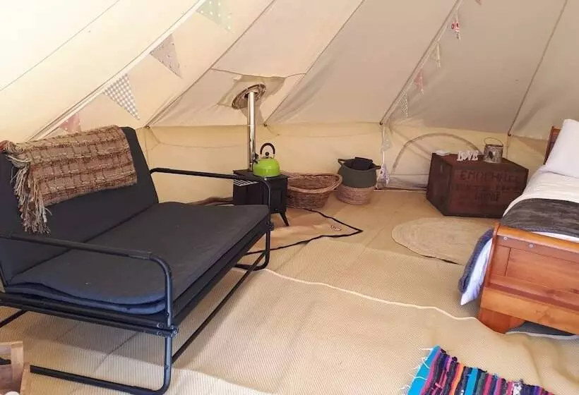 6m Xl Bell Tent With Log Burner, Near Whitby