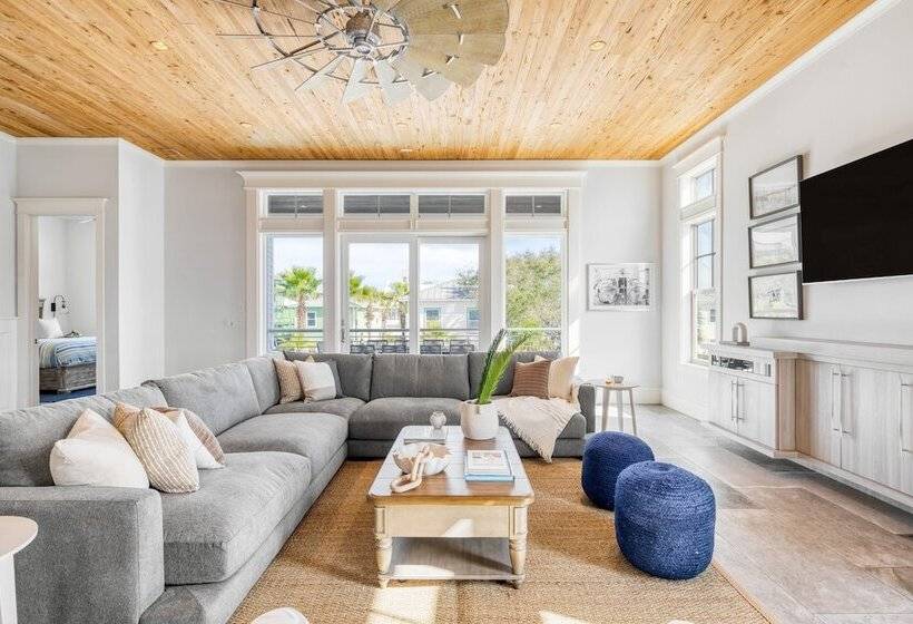 Monarch By Avantstay Stunning Estate 1 Block To Beach, Swim Up Bar, Hot Tub, & Rooftop Views