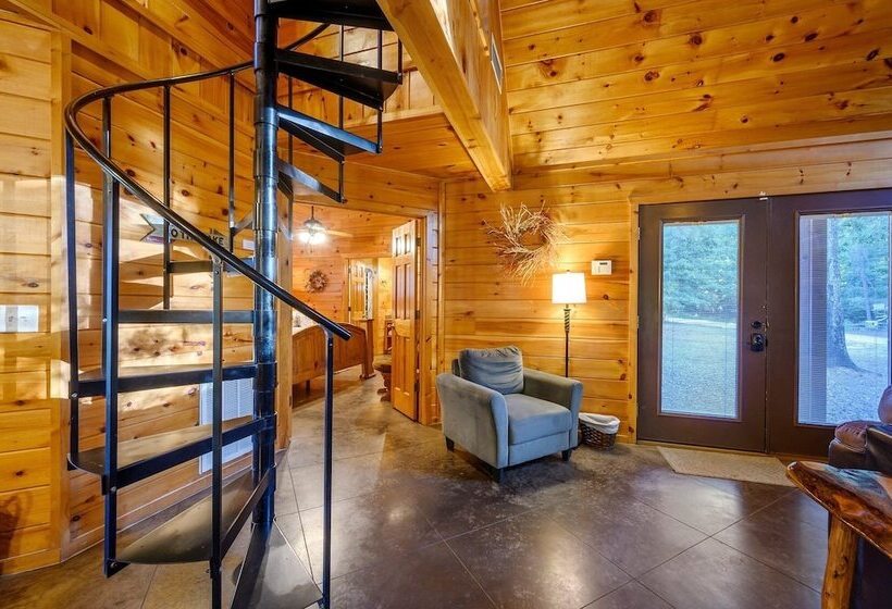 Okehi Pine Cabin With Wood Burning Fireplace And Outdoor Hot Tub By Redawning