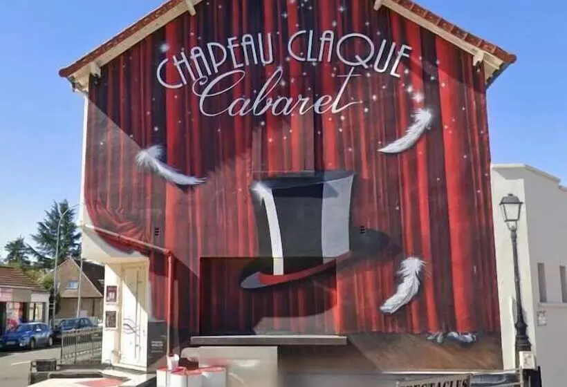 ベッドアンドブレックファースト Chambres D’hôte Au Chapeau Claque Cabaret