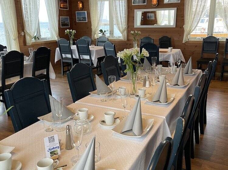 بنسيون Sjøberg Hotell Og Ferie Leiligheter