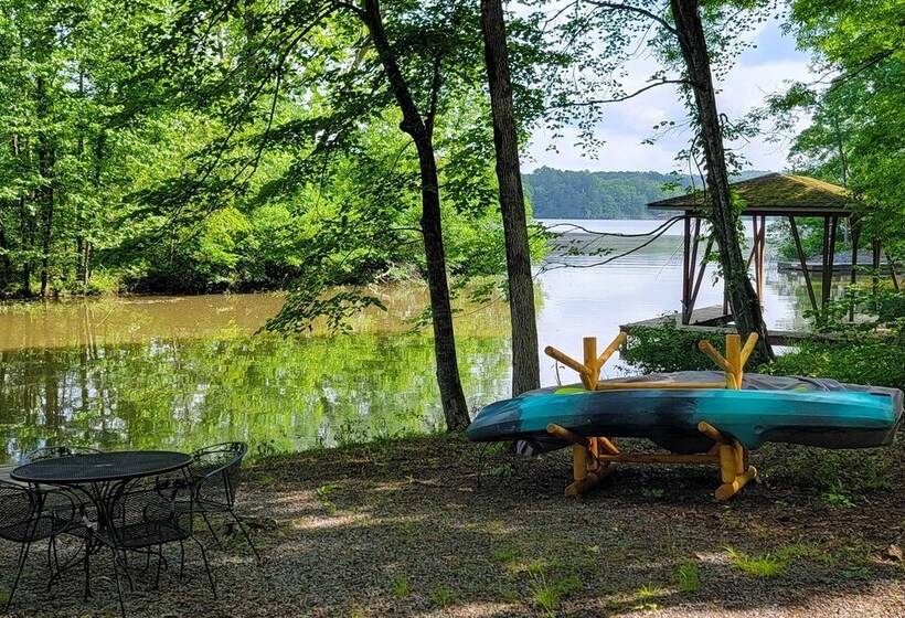 Kayaks & Boat Dock: Lakeside Hot Springs Retreat