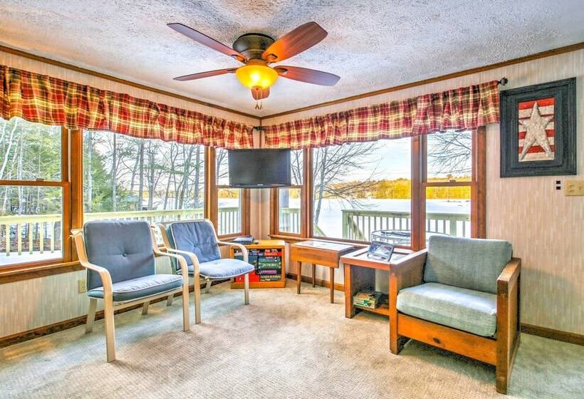 Scenic Lyman Home On Swan Pond W/ Wraparound Deck!