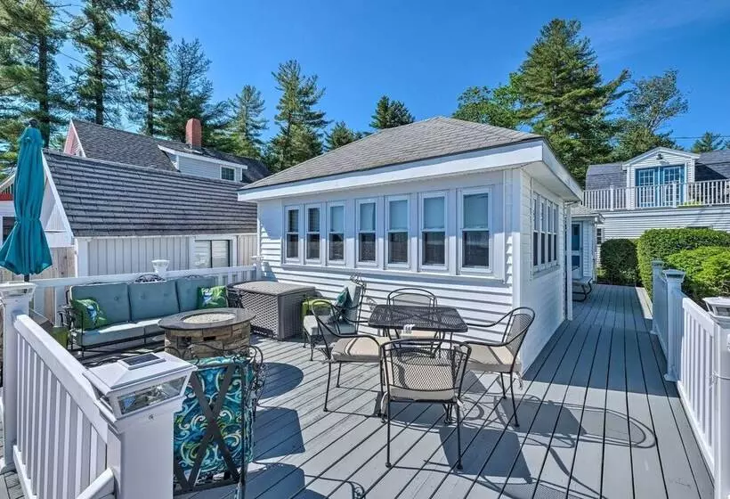 Beachfront Sebago Cottage W/ Deck + Grill!