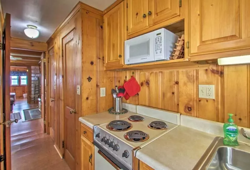 Beachfront Sebago Cottage W/ Deck + Grill!