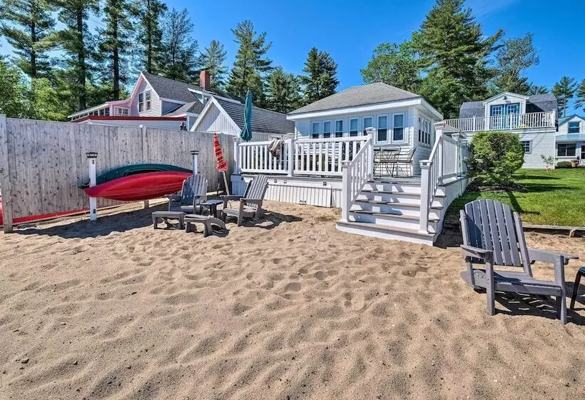 Beachfront Sebago Cottage W/ Deck + Grill!