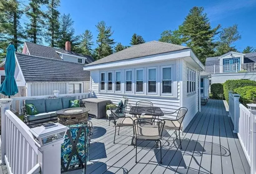 Beachfront Sebago Cottage W/ Deck + Grill!