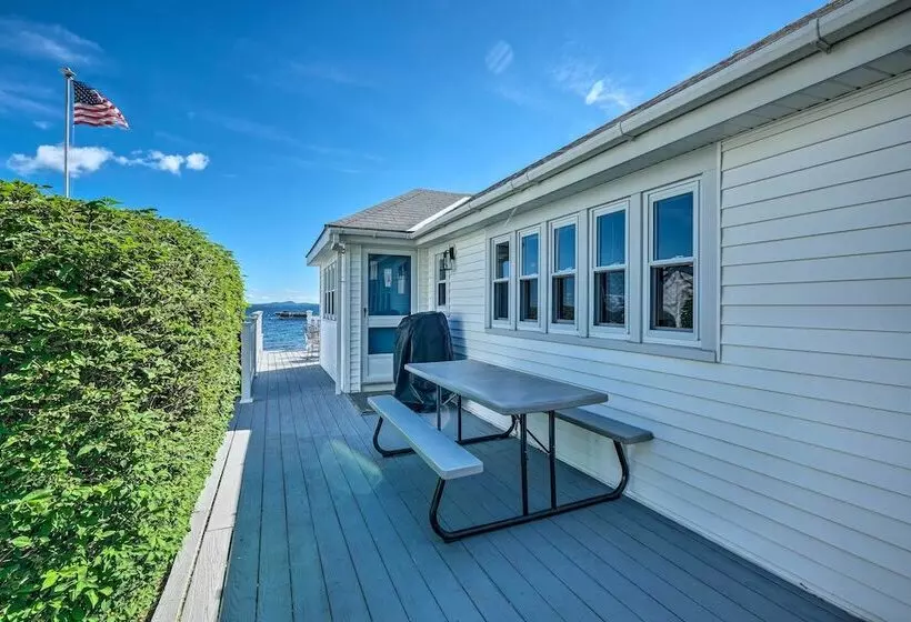 Beachfront Sebago Cottage W/ Deck + Grill!