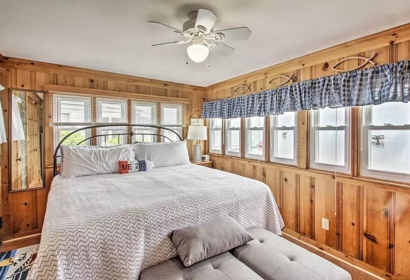Beachfront Sebago Cottage W/ Deck + Grill!