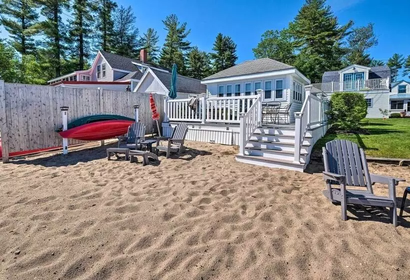 Beachfront Sebago Cottage W/ Deck + Grill!