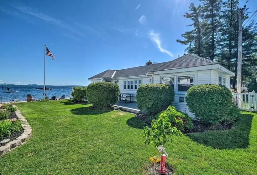 Beachfront Sebago Cottage W/ Deck + Grill!