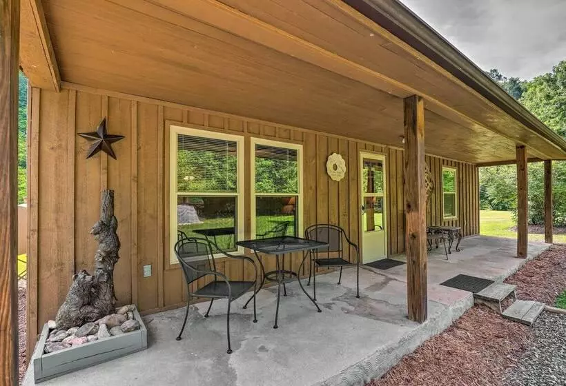 Porch & On Site Creek: Marshall Cabin Retreat