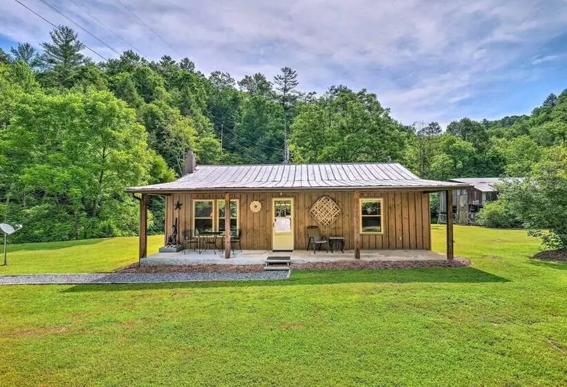 Porch & On Site Creek: Marshall Cabin Retreat