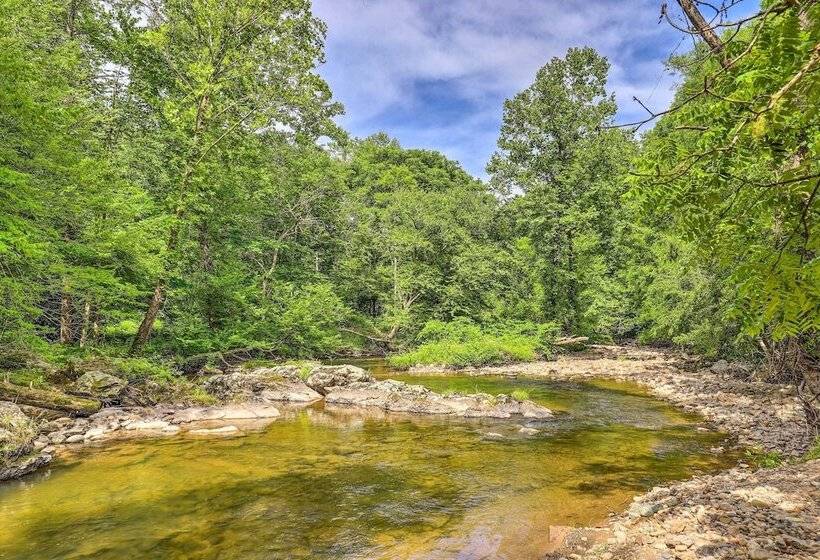 Porch & On Site Creek: Marshall Cabin Retreat