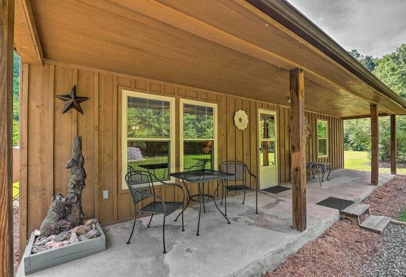 Porch & On Site Creek: Marshall Cabin Retreat