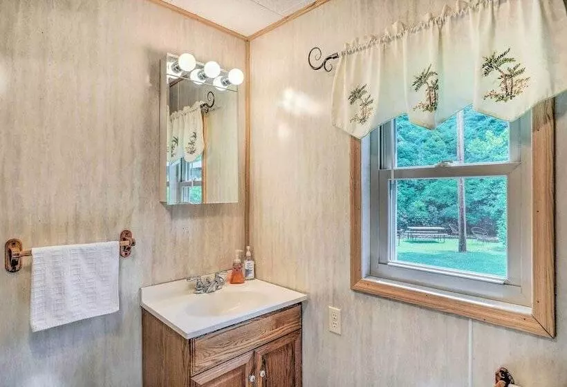 Porch & On Site Creek: Marshall Cabin Retreat