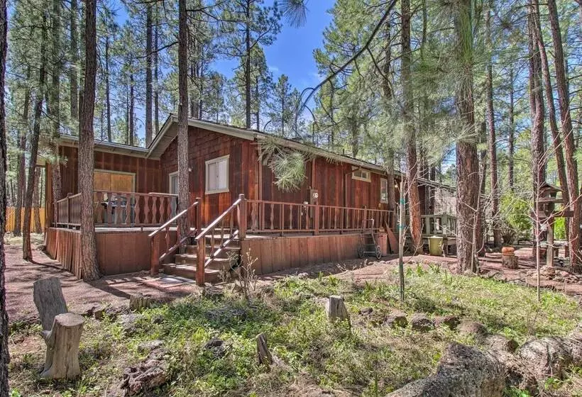 Near Hiking & Golfing: Pinetop Cabin W/ Deck