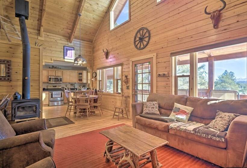Log Cabin W/ Mountain Views ~ 30 Mi To Pikes Peak!