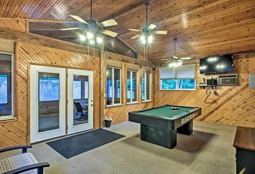 Boat Dock, Game Room: Lakefront Sunrise Beach Home