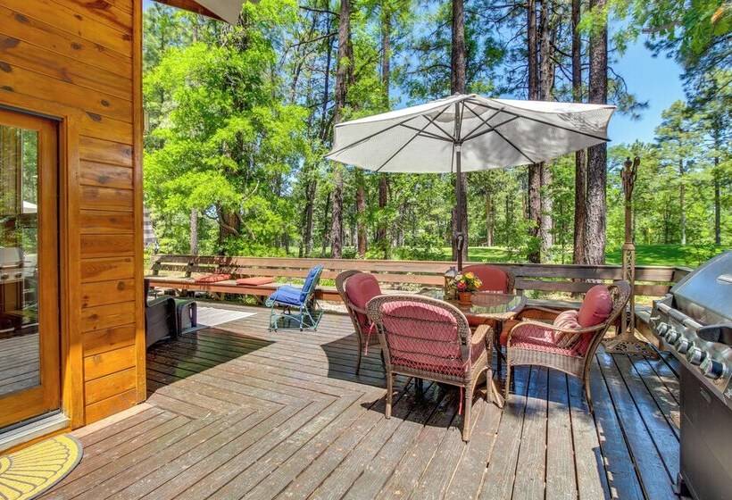 Pinetop Cabin W/ Golf Course Patio On 8th Green!