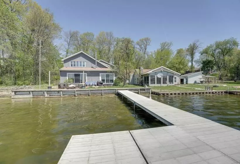 Spacious Delton Home W/ Fire Pit + Lake Views