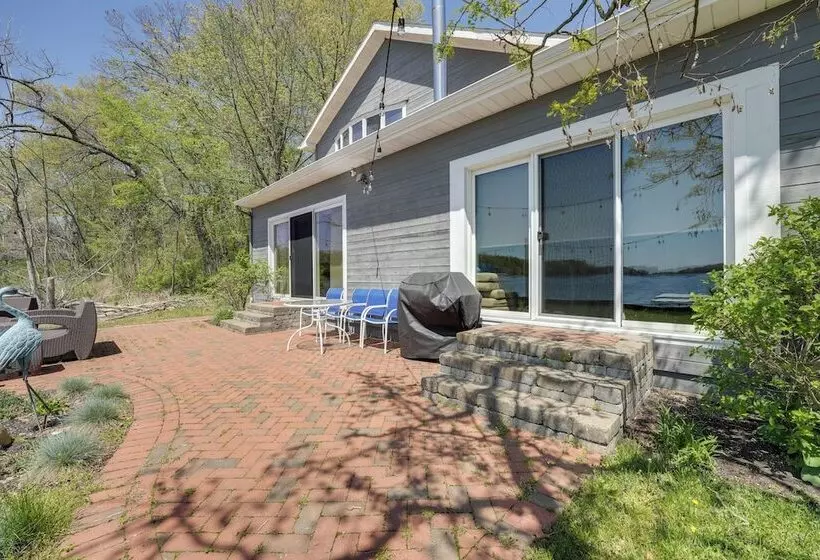 Spacious Delton Home W/ Fire Pit + Lake Views