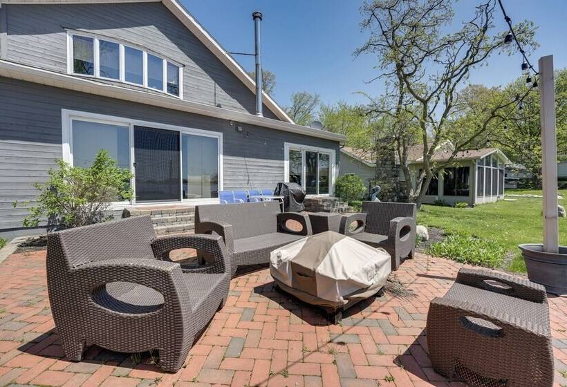 Spacious Delton Home W/ Fire Pit + Lake Views