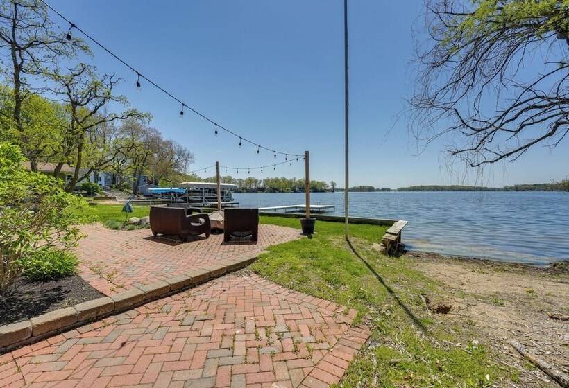 Spacious Delton Home W/ Fire Pit + Lake Views