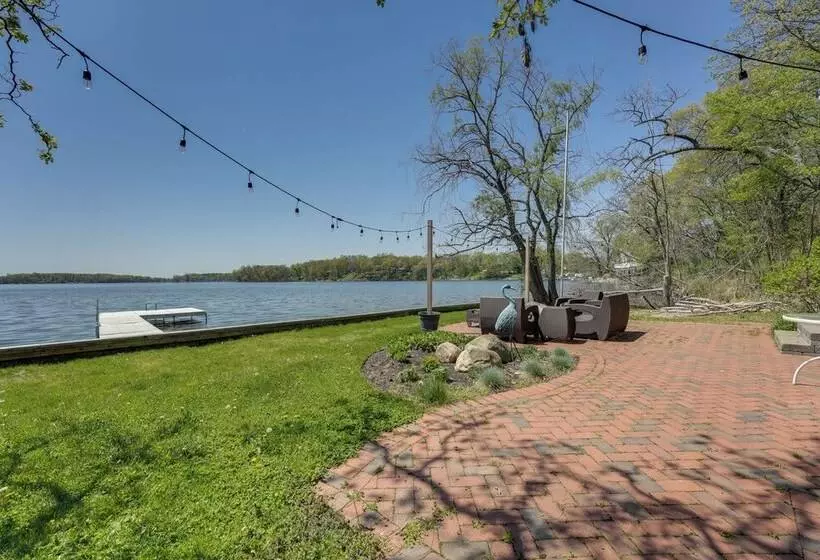 Spacious Delton Home W/ Fire Pit + Lake Views