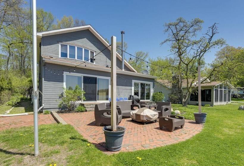 Spacious Delton Home W/ Fire Pit + Lake Views