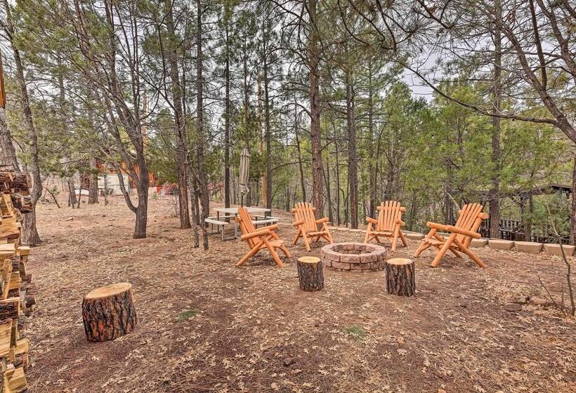 Large Yard W/ Fire Pit: Show Low Cabin