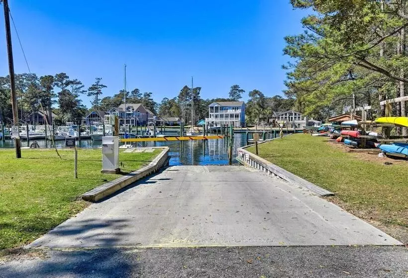 Waterfront Pine Knoll Shores Gem W/ Boat Dock