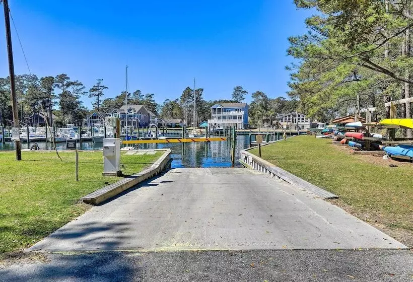Waterfront Pine Knoll Shores Gem W/ Boat Dock