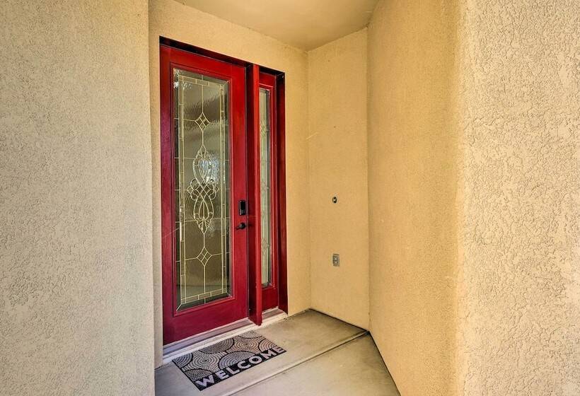 Bright Bullhead City Abode Fire Pit & Patio!